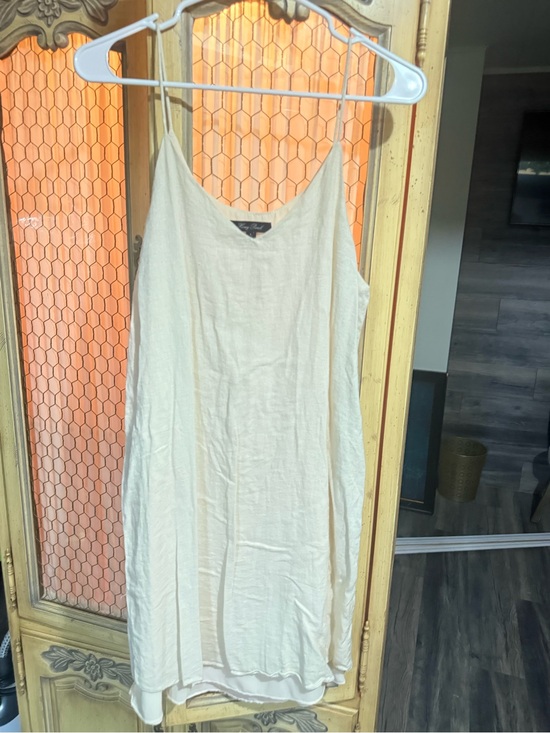 Free People Dresses & Skirts - Free People Cream Linen Midi Slip Dress